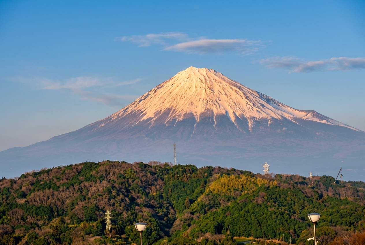 富士川SAからの富士山